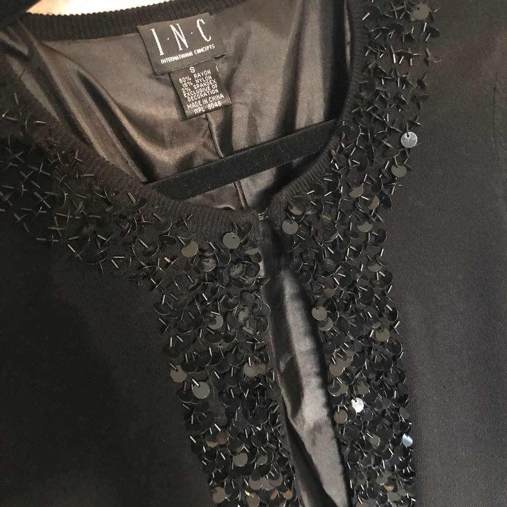 🌟2/$20🌟 INC Black Beaded and Sequined Cardigan